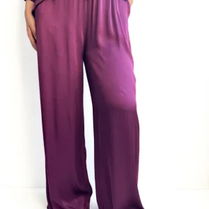 Pantalón recto satinado
