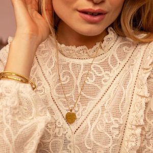 Collar de acero con corazón «Always»