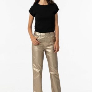 Pantalon Metalizado Dorado Amy