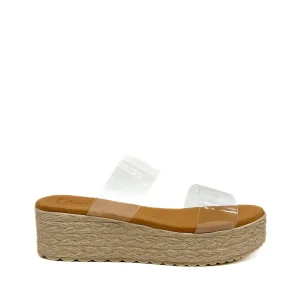 Sandalias Vinilo Plataforma Mujer