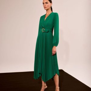 Vestido Midi Plisado
