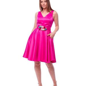 VESTIDO DE FIESTA CORTO SAXO