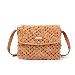 Bolso bandolera crochet con solapa