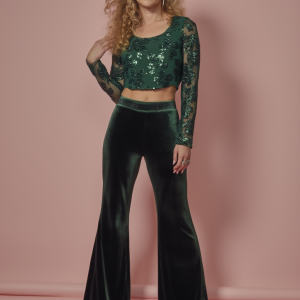 Pantalón de Terciopelo con Strass