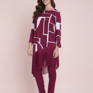CONJUNTO DE BLUSON CON FLECOS Y PANTALON