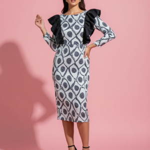 VESTIDO DE FIESTA JACAR VOLANTES