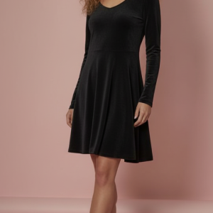 Vestido antelina evasé