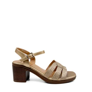 Sandalias de Tacón Medio con Diseño Entrelazado Elegante