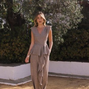 Conjunto de Top y Pantalón Rayas Lúrex