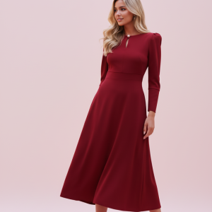 Vestido Midi Escote Lágrima