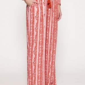 Pantalón fluido estampado pañuelo