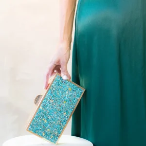 Clutch Verde Agua Filo