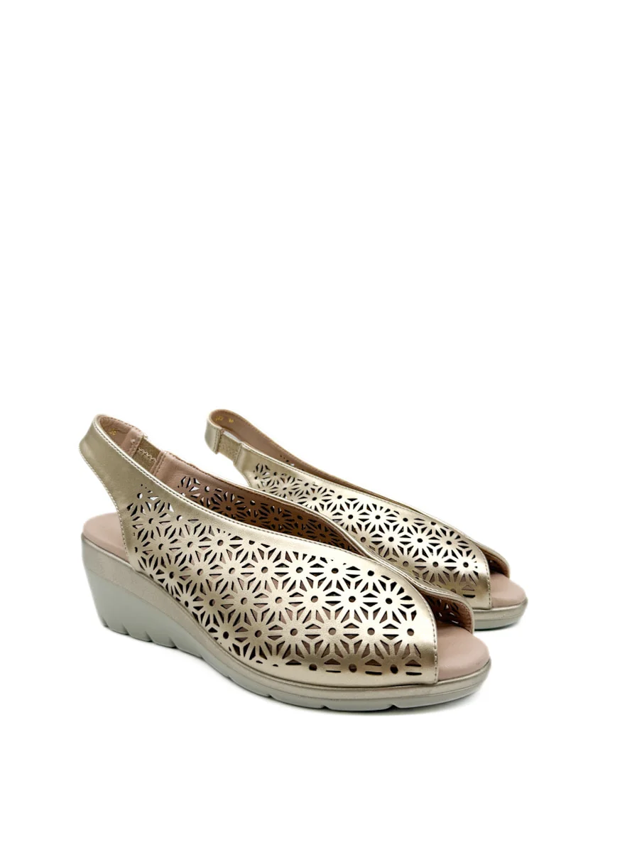 Sandalias Cuña Media Caladas Mujer - Imagen 3