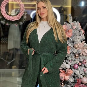 Cardigan con pedrería