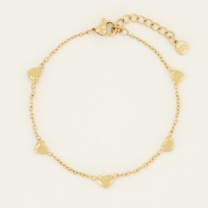 Pulsera con corazones