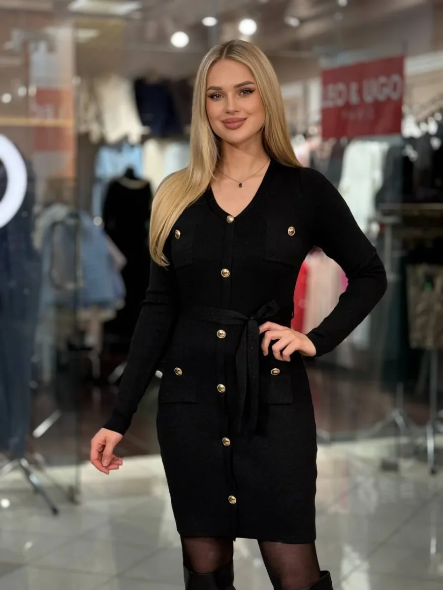 Vestido con detalles dorados - Imagen 5