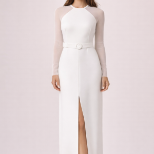 Vestido de Novia con Mangas de Tul