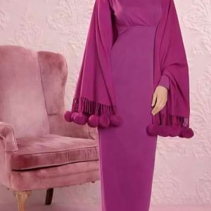 Pashmina para Boda con Pompones de Pelo