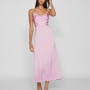 Vestido midi de satén Vila Ravenna