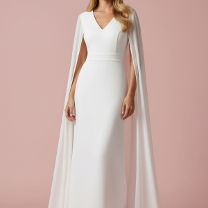 Vestido de novia con mangas de gasa