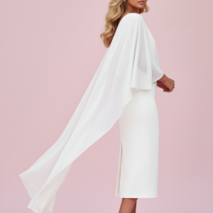Vestido midi Timba con capa