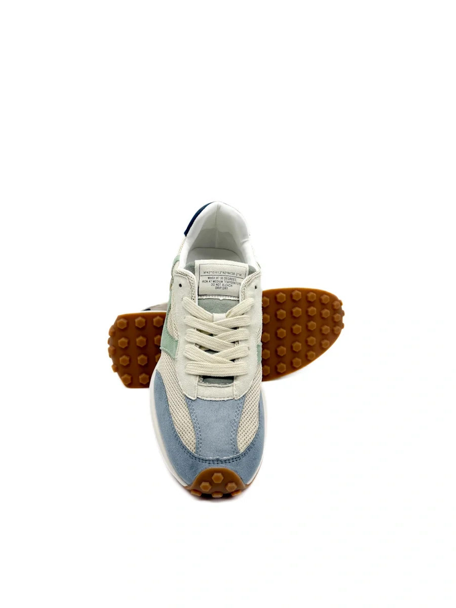 Corina Zapatillas Deportivas Retro con Paneles de Antelina y Malla - Imagen 7