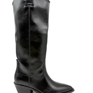 Botas Cowboy Negras de Cuero Sintético Estilo Clásico