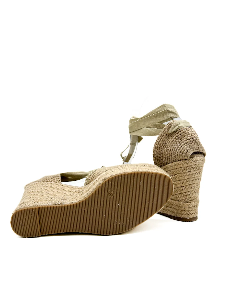Alpargatas de Cuña Tejidas con Cintas Elegantes Corina M5386 - Imagen 7