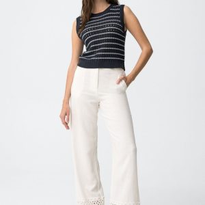 Pantalón de lino con bajo de crochet Lilith_B
