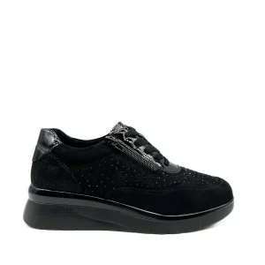 Zapato Brillos Confort Cuña Mujer GR1578