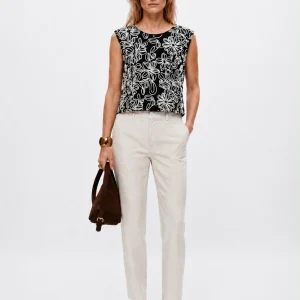 Top Croch Negro y Blanco
