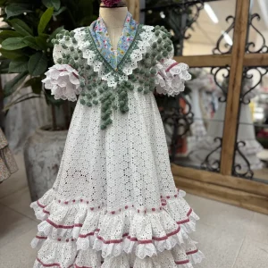 Traje Flamenca Niña Perforado Pasarela T.4