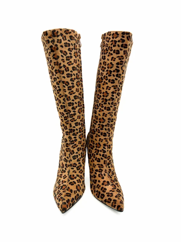 Bota Mujer Alta Leopardo YZ226 - Imagen 3