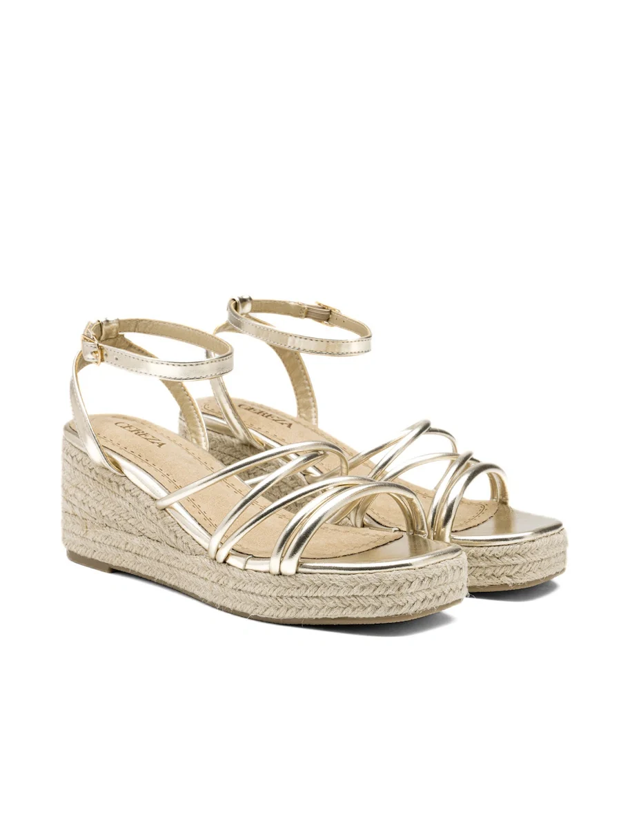 Sandalias de Cuña con Tiras Tubulares y Plataforma de Yute - Imagen 6