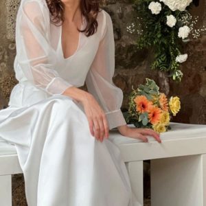Camisa de Organza Cruzada
