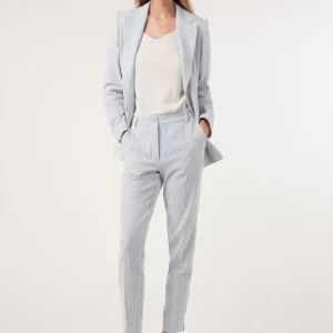 Pantalón traje rayas seersucker