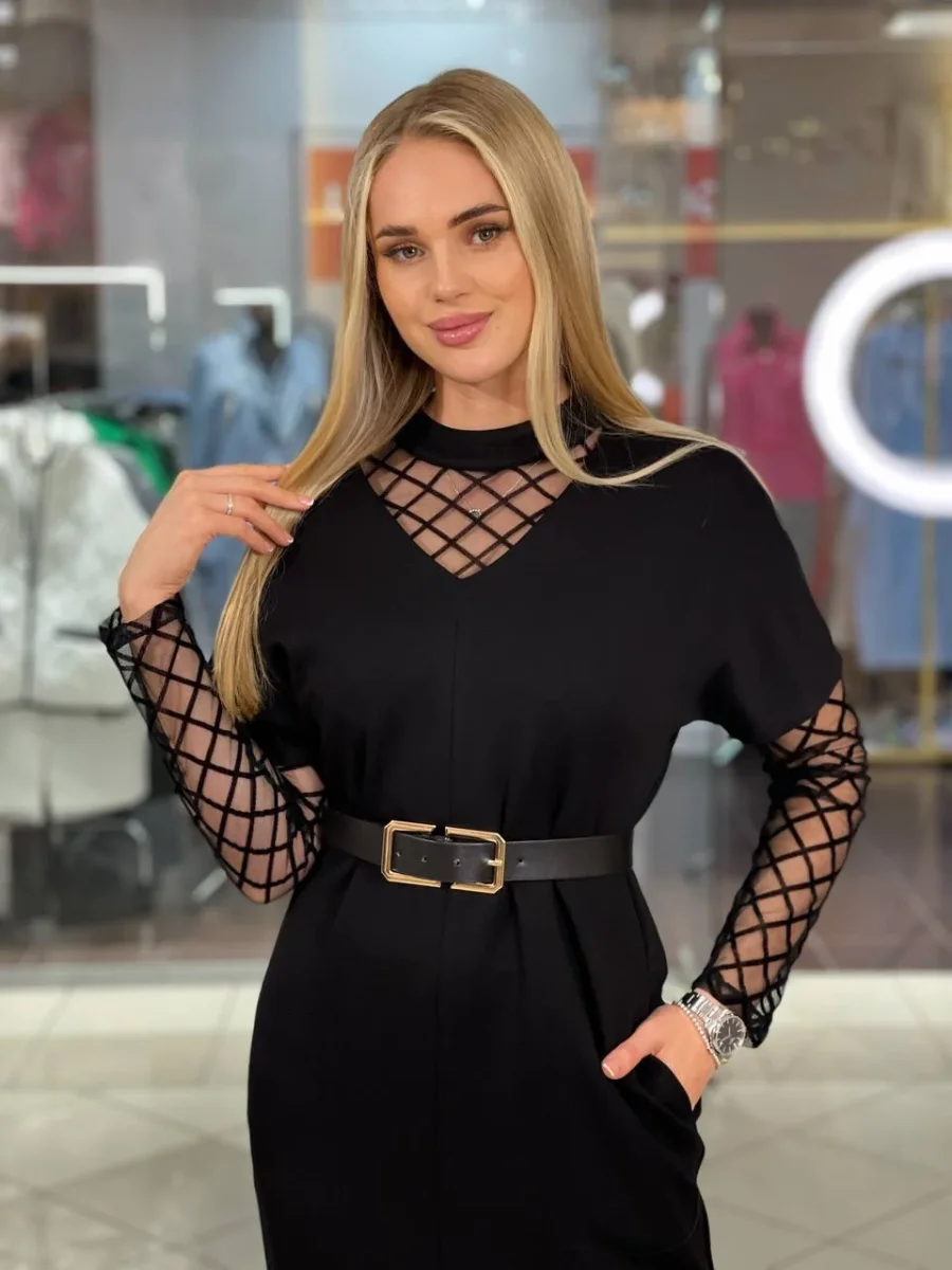 Vestido largo con mangas - Imagen 3