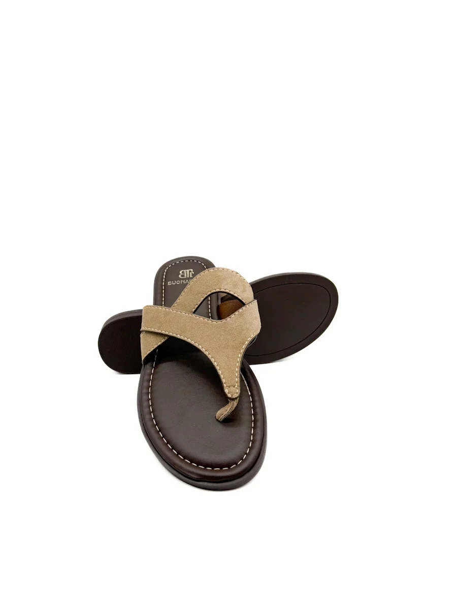 Sandalias Casuales de Dedo con Tiras de Ante - Mujer - Imagen 8