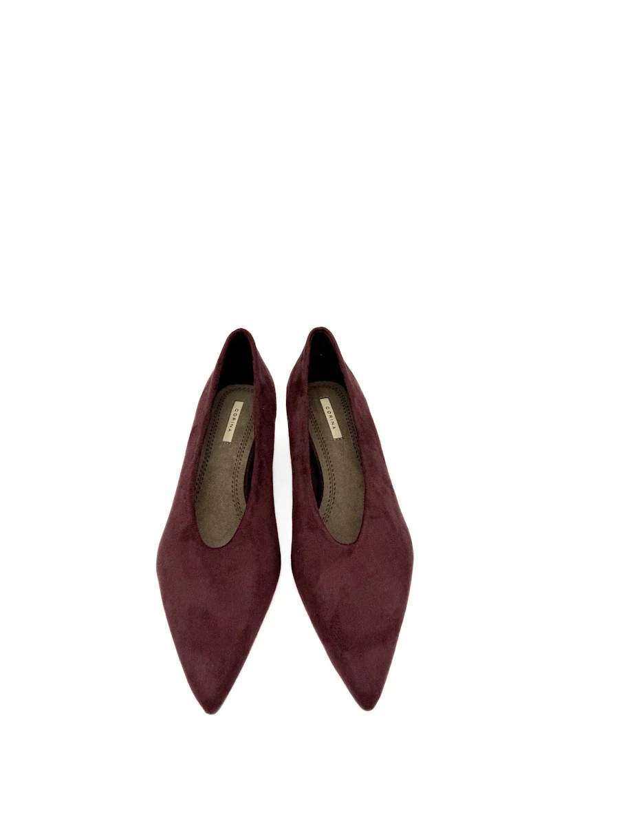Zapato de Salón en Antelina con Tacón Sensato y Punta Afilada - Imagen 6