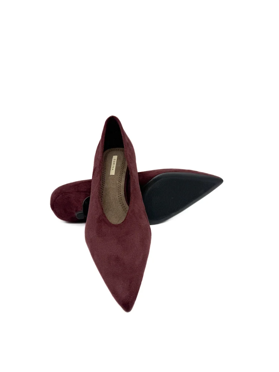 Zapato de Salón en Antelina con Tacón Sensato y Punta Afilada - Imagen 5