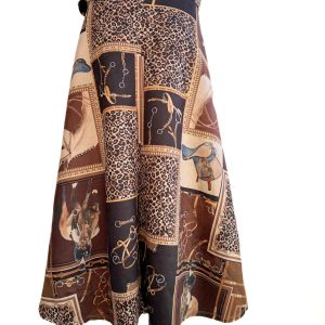 Falda Midi Estampado Ecuestre y Animal Print
