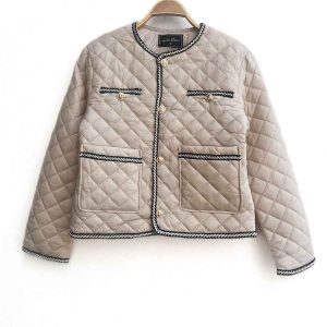 Chaqueta acolchada estilo tweed