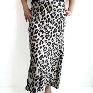 Falda Satinada Leopardo