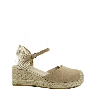 Alpargatas de Piel con Cuña de Yute CF3454