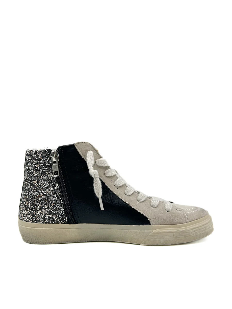 Zapatilla Alta Tachas Purpurina Corina M5050 - Imagen 5