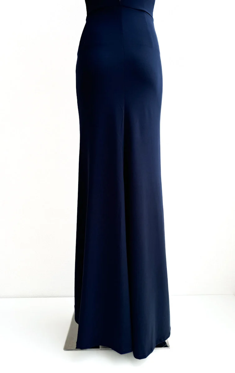 Vestido de Noche con Drapeado Elegante y Abertura en el Escote - Imagen 6