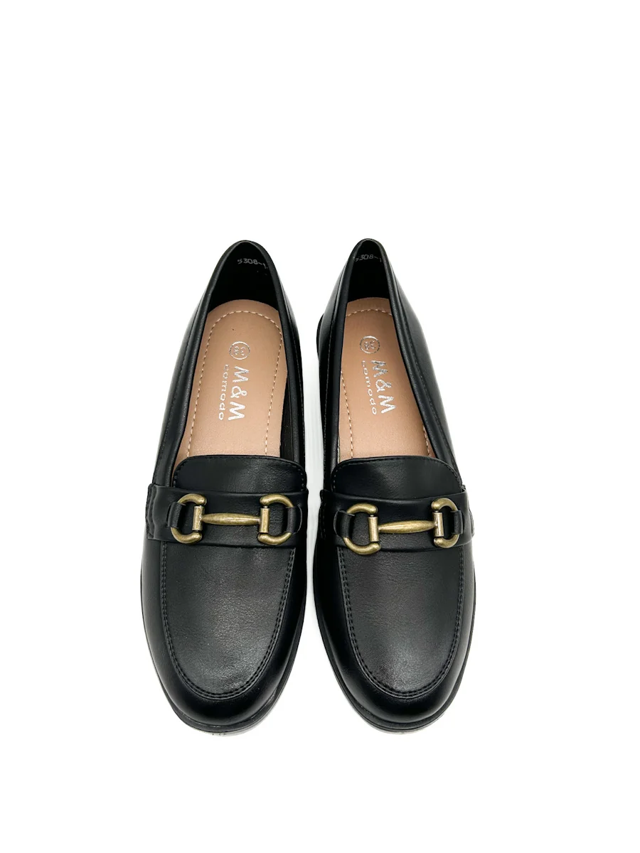 Mocasín Negro de Mujer Referencia 5308-1 - Imagen 7