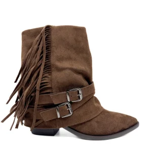 Botines con Flecos y Correas con Hebillas
