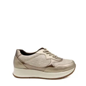 Zapatilla de Plataforma Metálicas con Estampado de Reptil