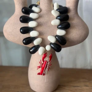 Choker Langosta Black White